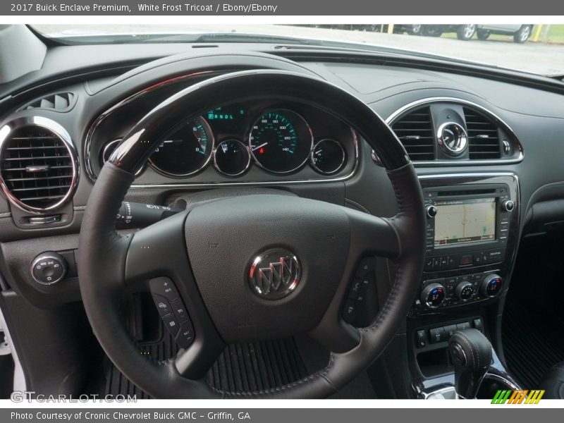 White Frost Tricoat / Ebony/Ebony 2017 Buick Enclave Premium