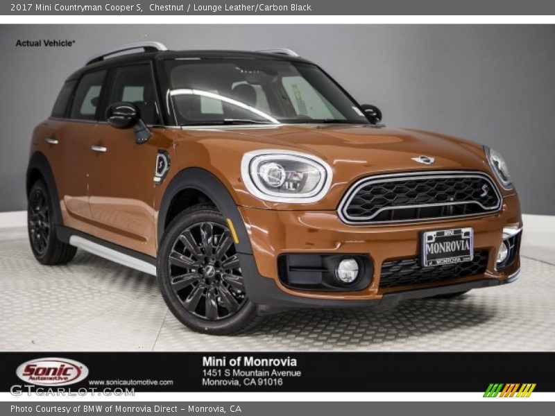 Chestnut / Lounge Leather/Carbon Black 2017 Mini Countryman Cooper S