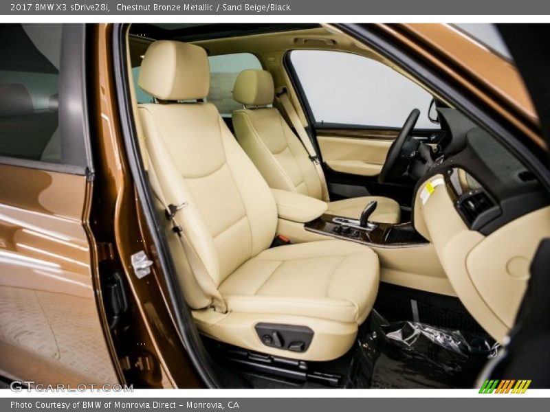 Chestnut Bronze Metallic / Sand Beige/Black 2017 BMW X3 sDrive28i