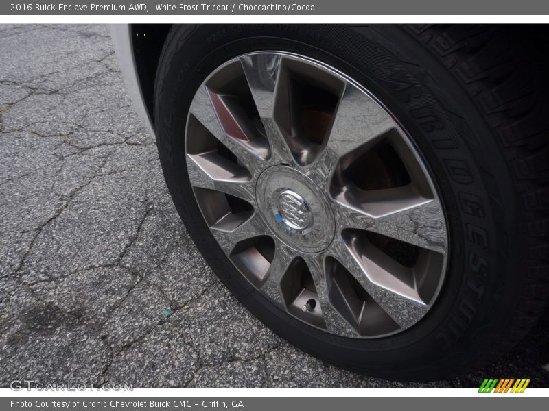 White Frost Tricoat / Choccachino/Cocoa 2016 Buick Enclave Premium AWD