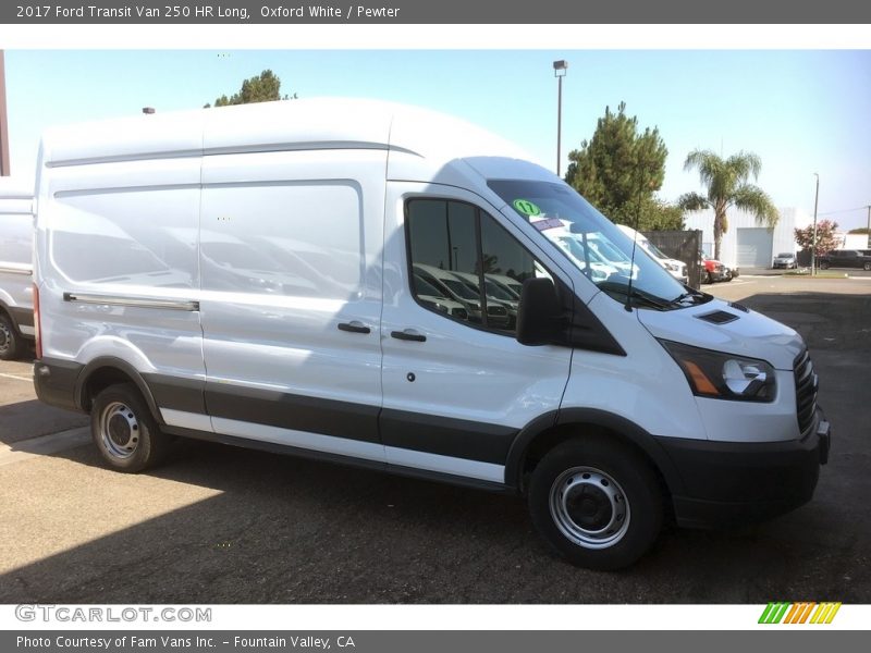 Oxford White / Pewter 2017 Ford Transit Van 250 HR Long