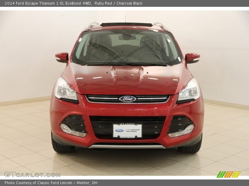 Ruby Red / Charcoal Black 2014 Ford Escape Titanium 1.6L EcoBoost 4WD