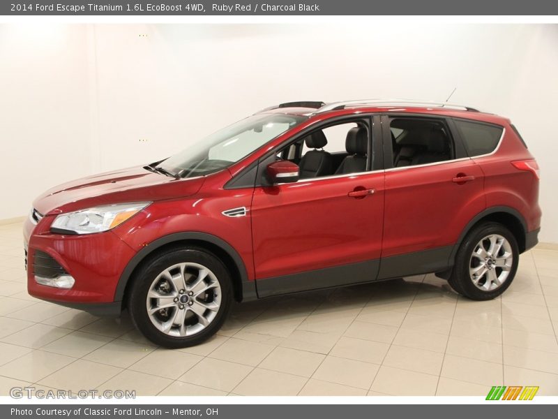 Ruby Red / Charcoal Black 2014 Ford Escape Titanium 1.6L EcoBoost 4WD