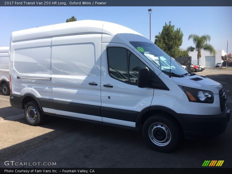 Oxford White / Pewter 2017 Ford Transit Van 250 HR Long