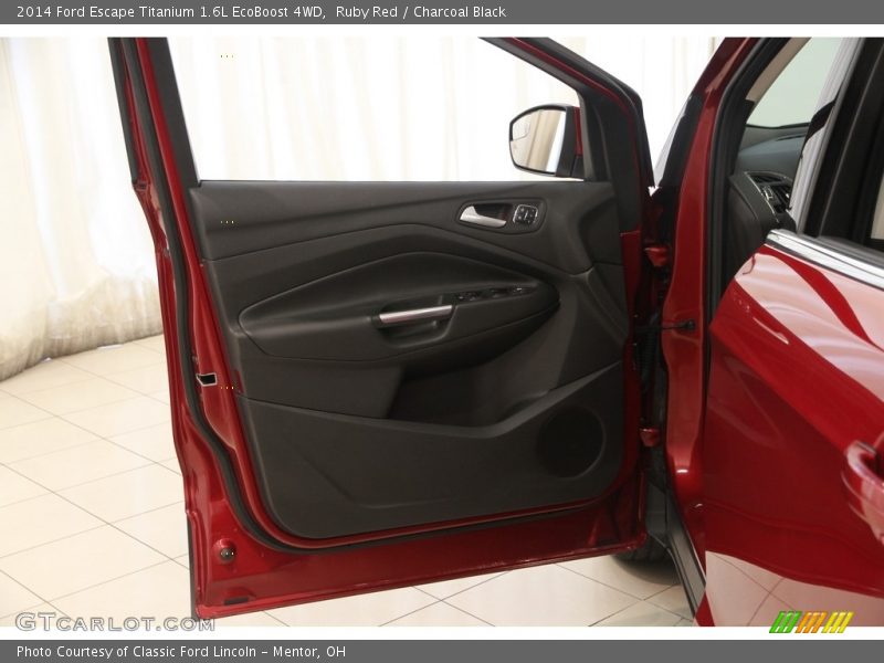 Ruby Red / Charcoal Black 2014 Ford Escape Titanium 1.6L EcoBoost 4WD