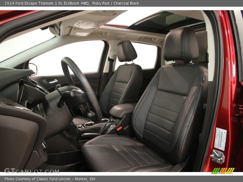 Ruby Red / Charcoal Black 2014 Ford Escape Titanium 1.6L EcoBoost 4WD
