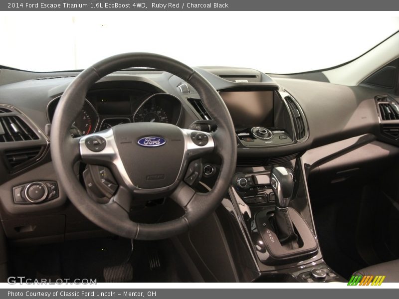 Ruby Red / Charcoal Black 2014 Ford Escape Titanium 1.6L EcoBoost 4WD