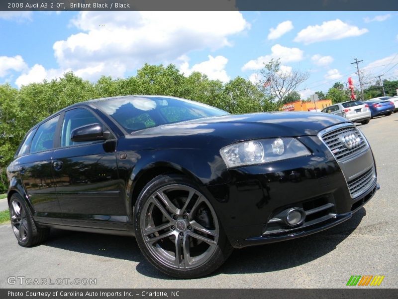 Brilliant Black / Black 2008 Audi A3 2.0T