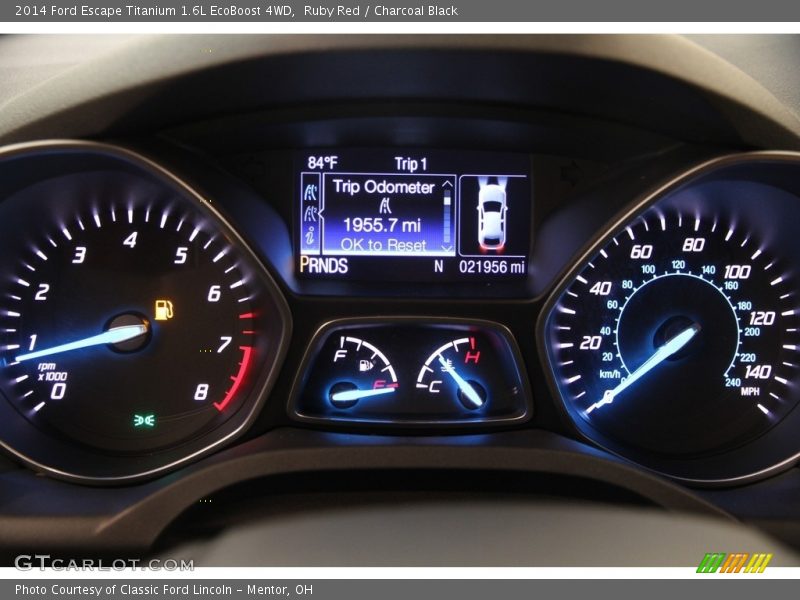 Ruby Red / Charcoal Black 2014 Ford Escape Titanium 1.6L EcoBoost 4WD