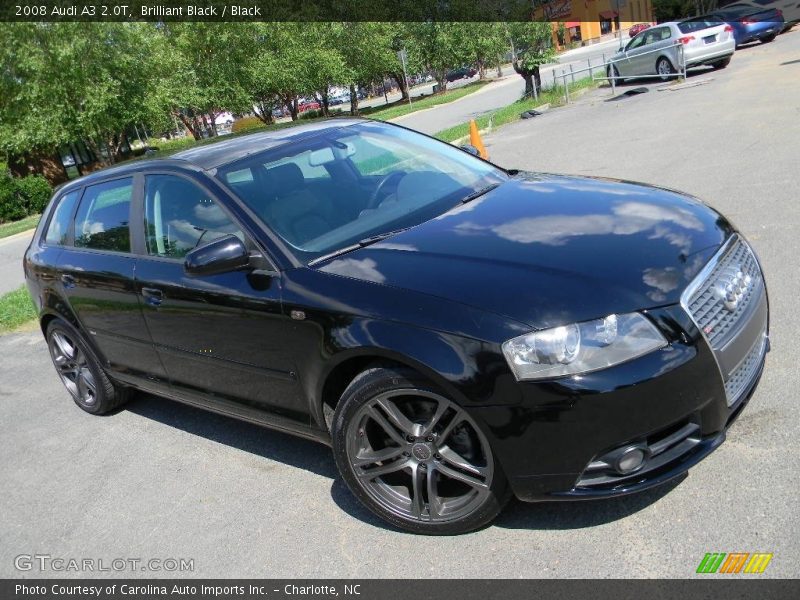 Brilliant Black / Black 2008 Audi A3 2.0T