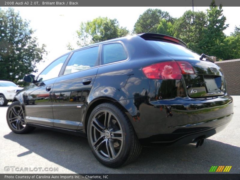 Brilliant Black / Black 2008 Audi A3 2.0T