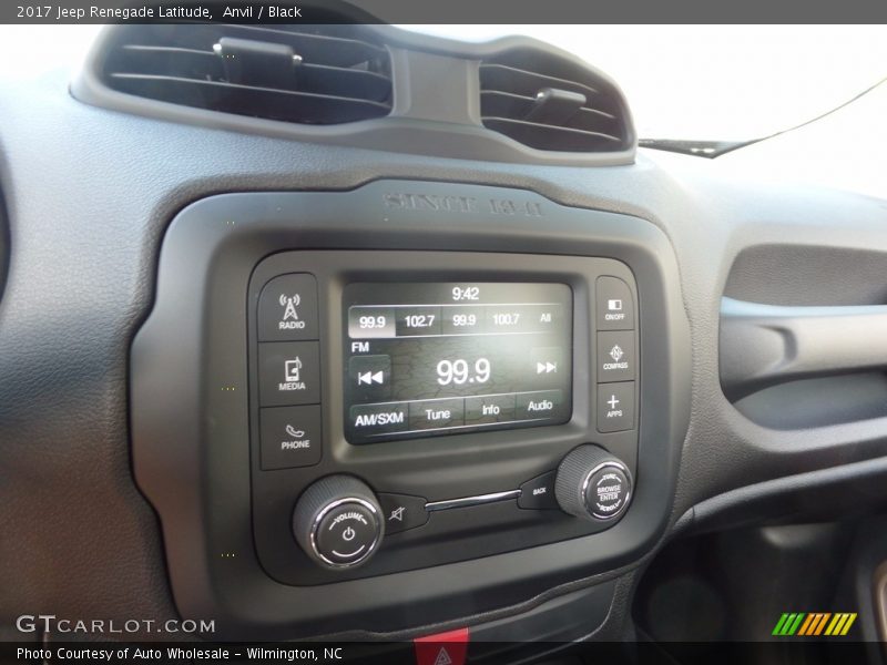 Anvil / Black 2017 Jeep Renegade Latitude