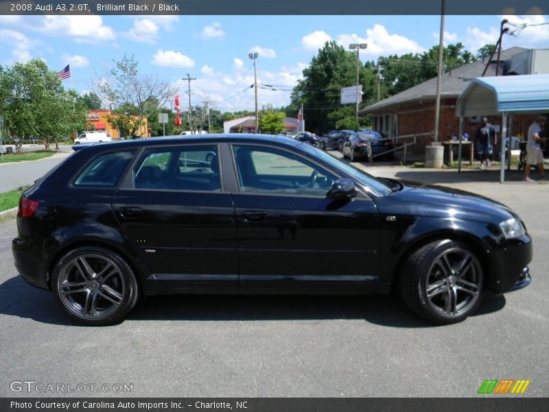 Brilliant Black / Black 2008 Audi A3 2.0T