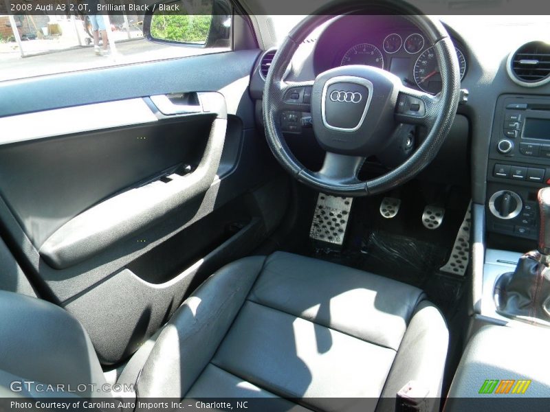 Brilliant Black / Black 2008 Audi A3 2.0T