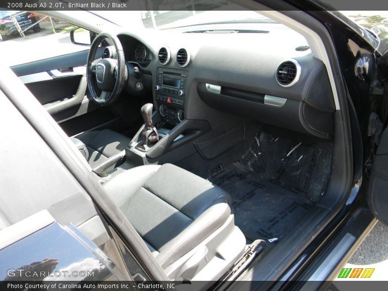 Brilliant Black / Black 2008 Audi A3 2.0T