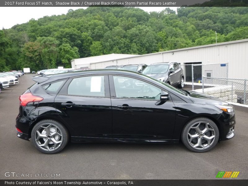 Shadow Black / Charcoal Black/Smoke Storm Partial Recaro Leather 2017 Ford Focus ST Hatch