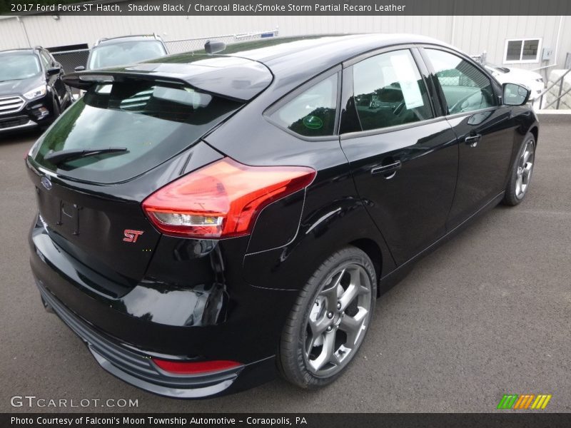 Shadow Black / Charcoal Black/Smoke Storm Partial Recaro Leather 2017 Ford Focus ST Hatch