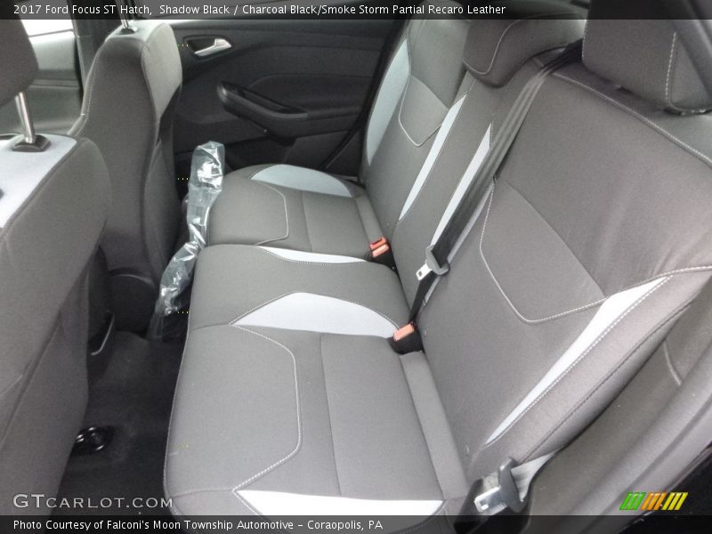 Shadow Black / Charcoal Black/Smoke Storm Partial Recaro Leather 2017 Ford Focus ST Hatch