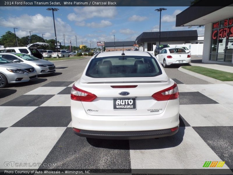 White Platinum / Charcoal Black 2014 Ford Focus Titanium Sedan