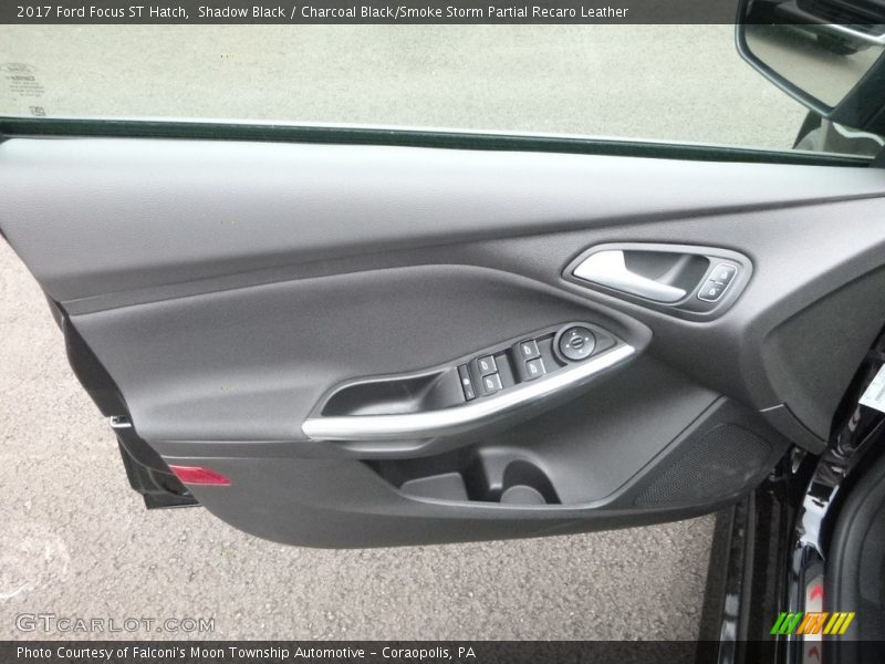 Shadow Black / Charcoal Black/Smoke Storm Partial Recaro Leather 2017 Ford Focus ST Hatch