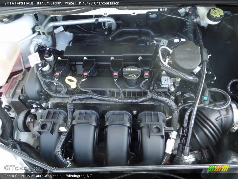 White Platinum / Charcoal Black 2014 Ford Focus Titanium Sedan