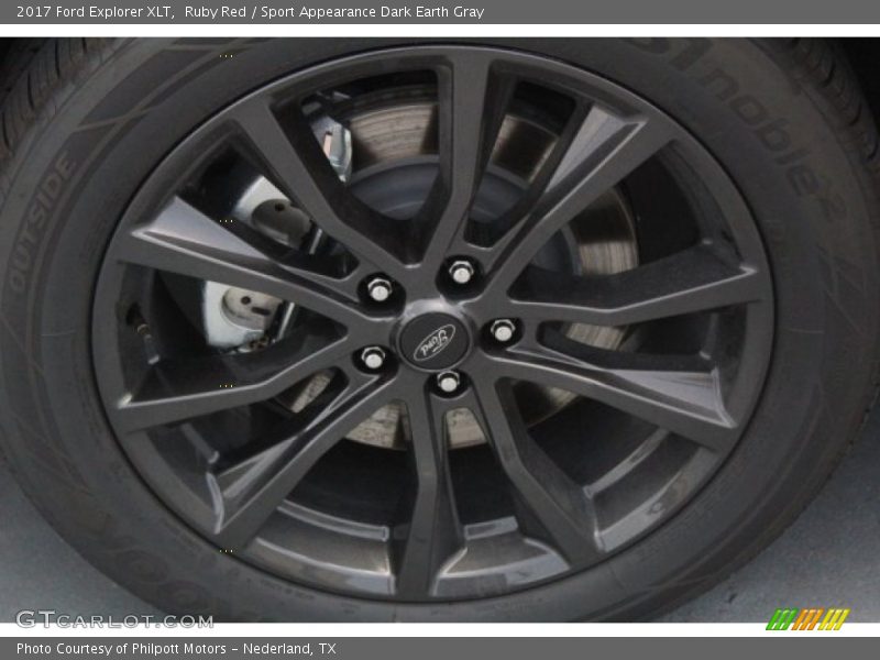 Ruby Red / Sport Appearance Dark Earth Gray 2017 Ford Explorer XLT