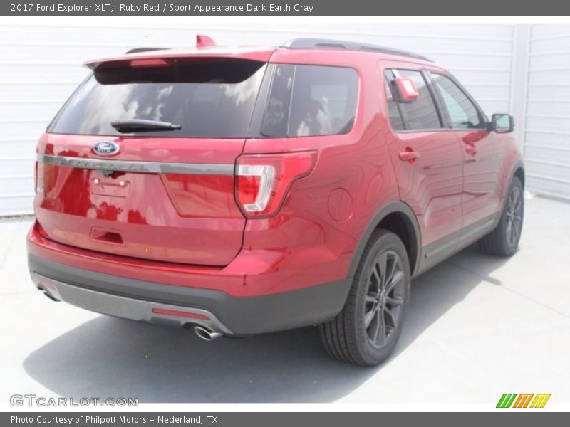 Ruby Red / Sport Appearance Dark Earth Gray 2017 Ford Explorer XLT