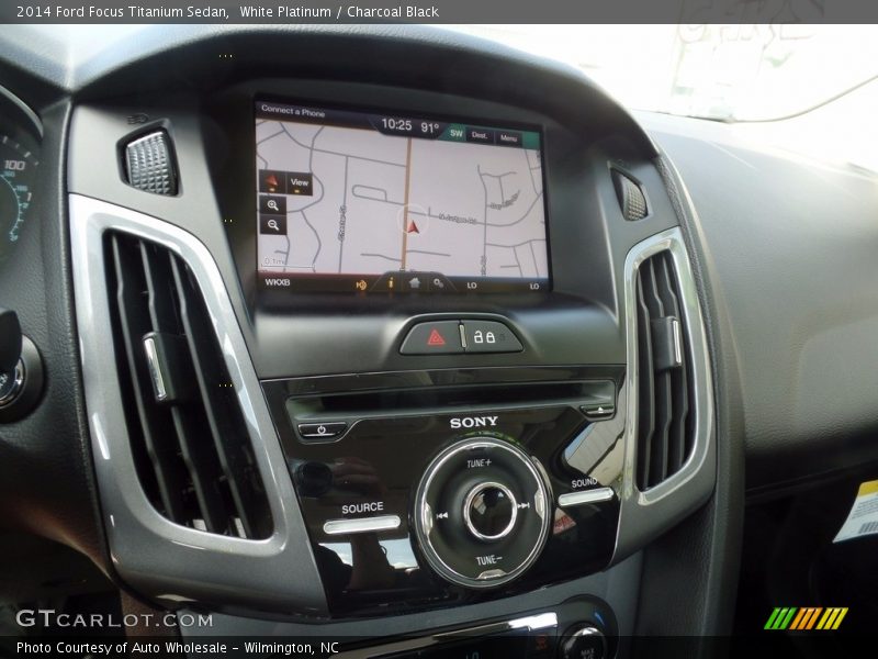 White Platinum / Charcoal Black 2014 Ford Focus Titanium Sedan
