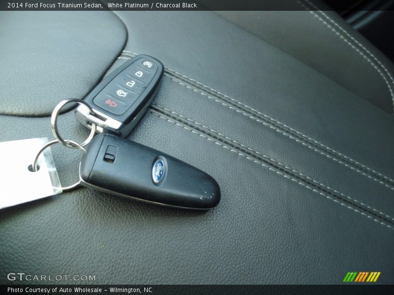White Platinum / Charcoal Black 2014 Ford Focus Titanium Sedan