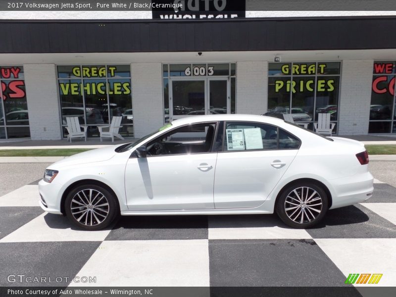 Pure White / Black/Ceramique 2017 Volkswagen Jetta Sport