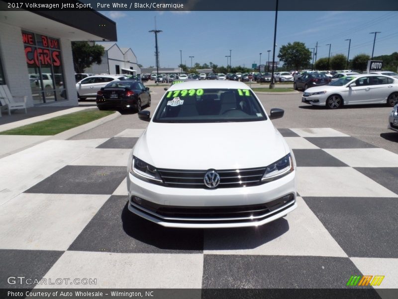 Pure White / Black/Ceramique 2017 Volkswagen Jetta Sport