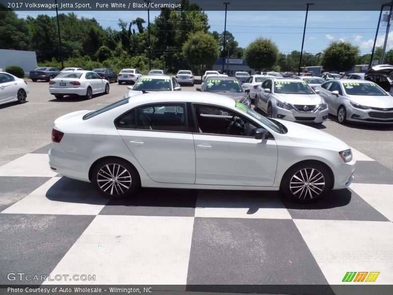 Pure White / Black/Ceramique 2017 Volkswagen Jetta Sport