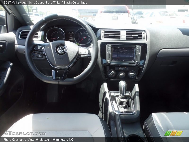 Pure White / Black/Ceramique 2017 Volkswagen Jetta Sport