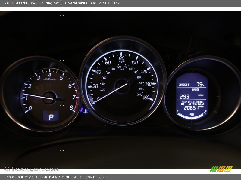 Crystal White Pearl Mica / Black 2016 Mazda CX-5 Touring AWD