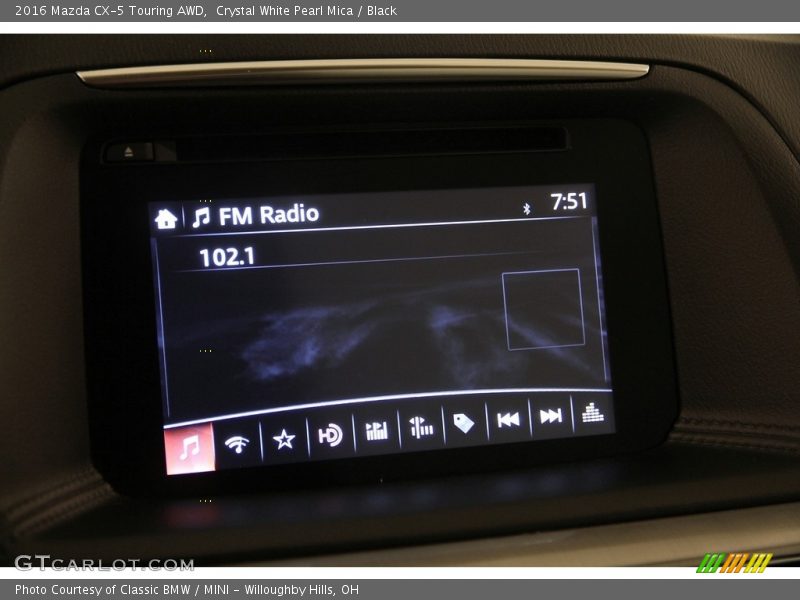 Crystal White Pearl Mica / Black 2016 Mazda CX-5 Touring AWD