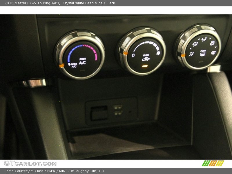 Crystal White Pearl Mica / Black 2016 Mazda CX-5 Touring AWD
