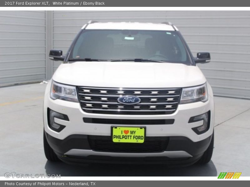 White Platinum / Ebony Black 2017 Ford Explorer XLT