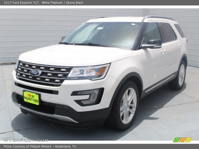 White Platinum / Ebony Black 2017 Ford Explorer XLT