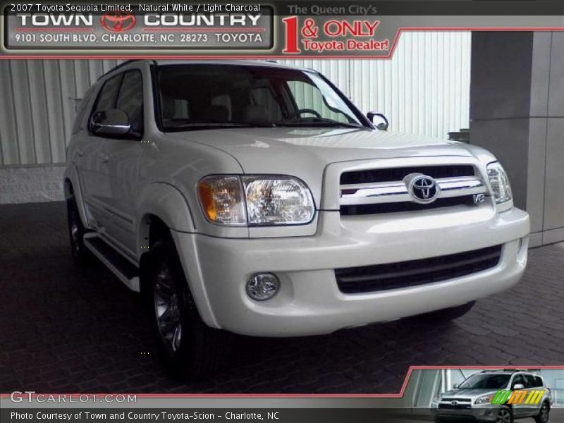 Natural White / Light Charcoal 2007 Toyota Sequoia Limited