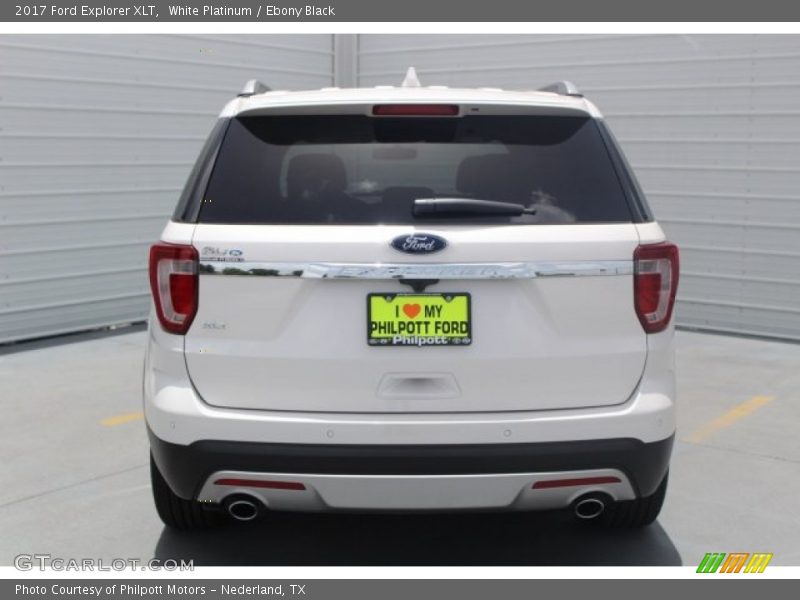 White Platinum / Ebony Black 2017 Ford Explorer XLT