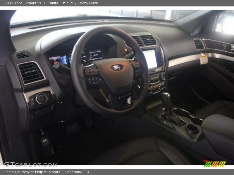 White Platinum / Ebony Black 2017 Ford Explorer XLT