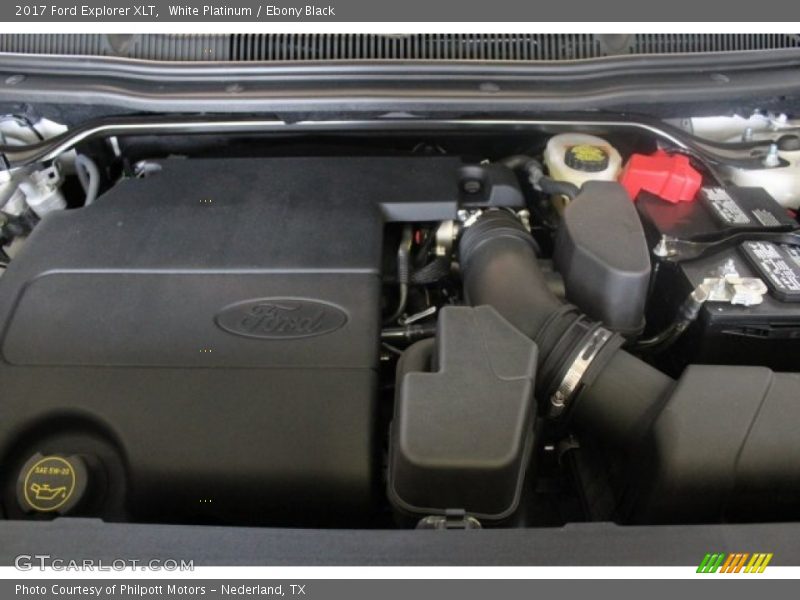 White Platinum / Ebony Black 2017 Ford Explorer XLT