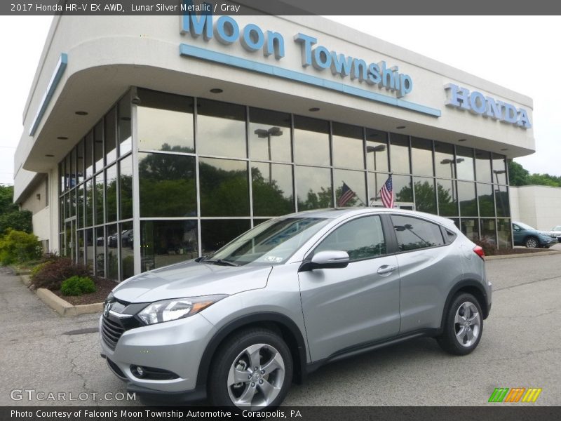 Lunar Silver Metallic / Gray 2017 Honda HR-V EX AWD