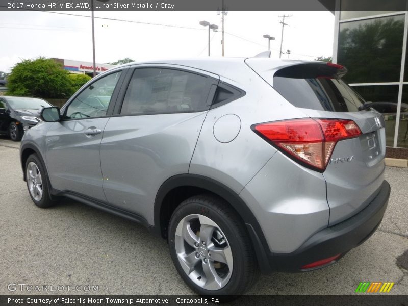 Lunar Silver Metallic / Gray 2017 Honda HR-V EX AWD
