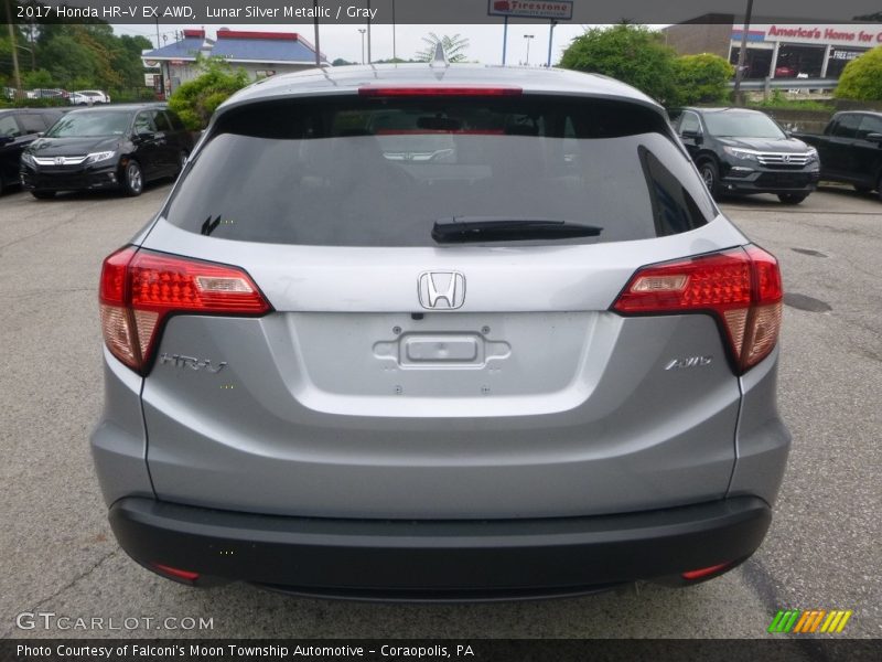 Lunar Silver Metallic / Gray 2017 Honda HR-V EX AWD
