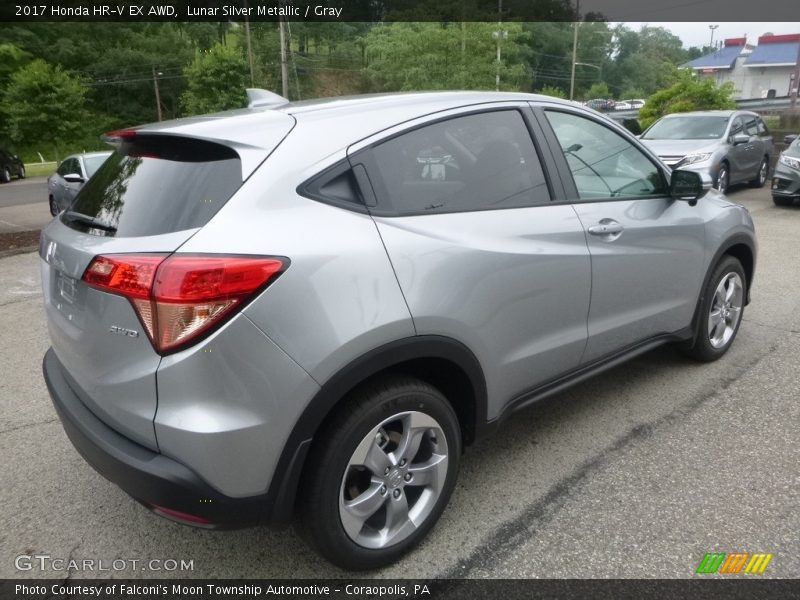 Lunar Silver Metallic / Gray 2017 Honda HR-V EX AWD
