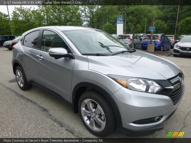 Lunar Silver Metallic / Gray 2017 Honda HR-V EX AWD