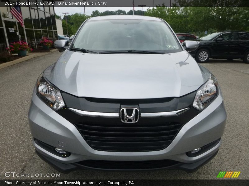Lunar Silver Metallic / Gray 2017 Honda HR-V EX AWD
