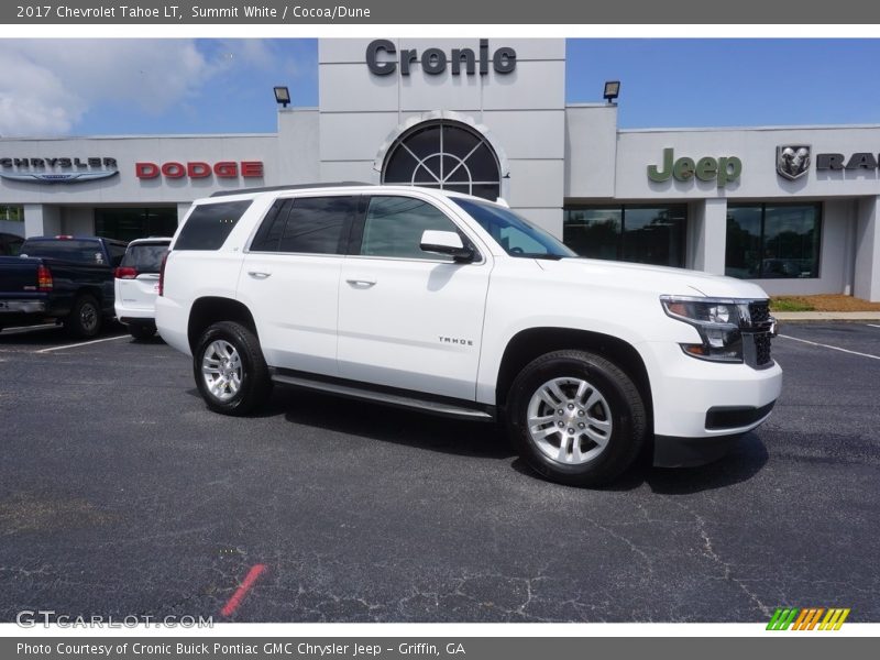 Summit White / Cocoa/Dune 2017 Chevrolet Tahoe LT