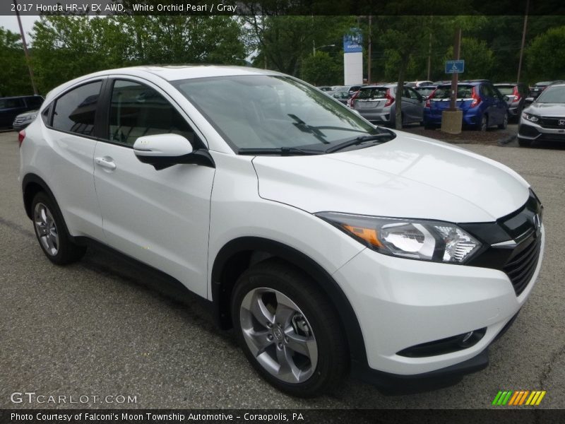White Orchid Pearl / Gray 2017 Honda HR-V EX AWD